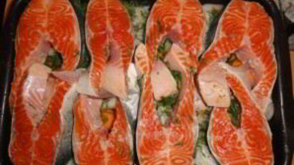 стейк из семги в духовке