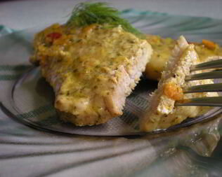 Стейк по-карибски в маринаде с апельсинами и чили