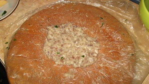 паровая тефтеля с начинкой