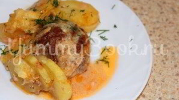 тефтели запеченные с картофелем