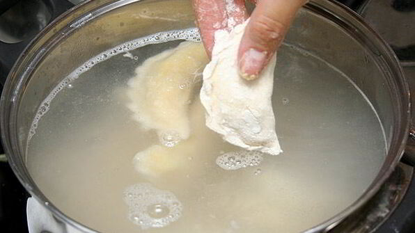 постные вареники с капустой