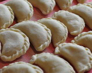 Постные вареники с картофелем