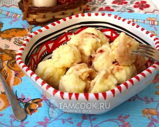 Творожные ленивые вареники с манкой