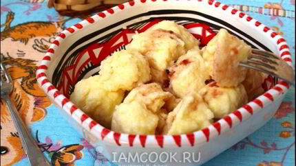 Творожные ленивые вареники с манкой