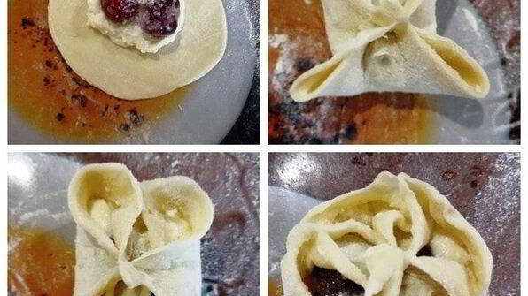 вареники с черешней и творогом