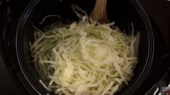 вареники с капустой на пару с зажаркой