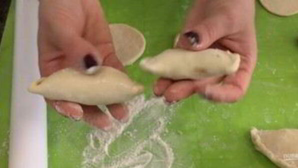 вареники с капустой на пару с зажаркой