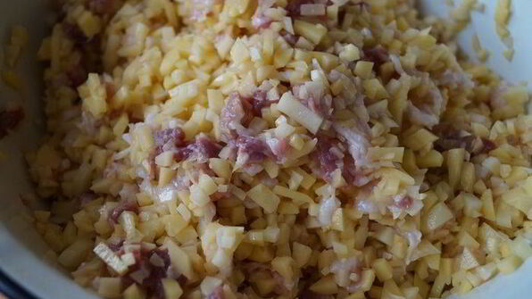 вареники с рубленой картошкой и прослойкой