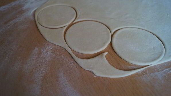 вареники с рубленой картошкой и прослойкой