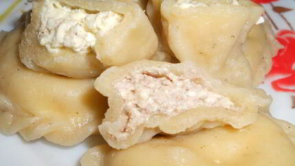 Вареники с творожно-ореховой начинкой