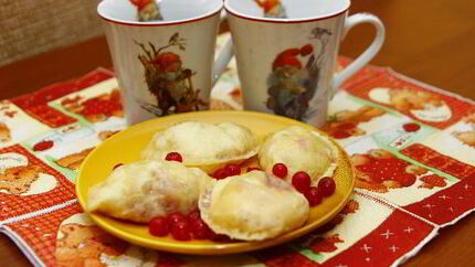 Вареники с ягодами на кефире