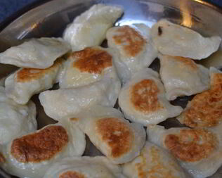 Жареные вареники с картошкой