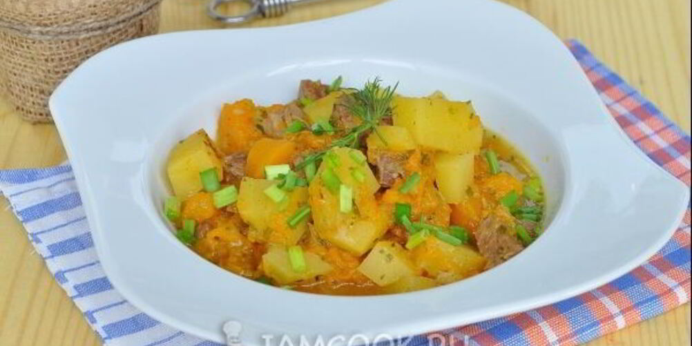 Рецепт домашнего жаркого на пиве с тыквой в мультиварке
