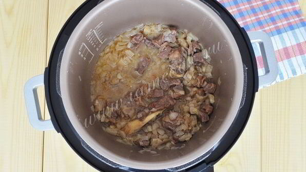 домашнее жаркое на пиве с тыквой в мультиварке