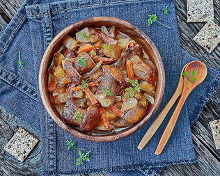 Жаркое из белых грибов по-одесски