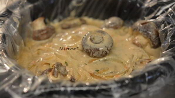 жаркое из говядины с грибами