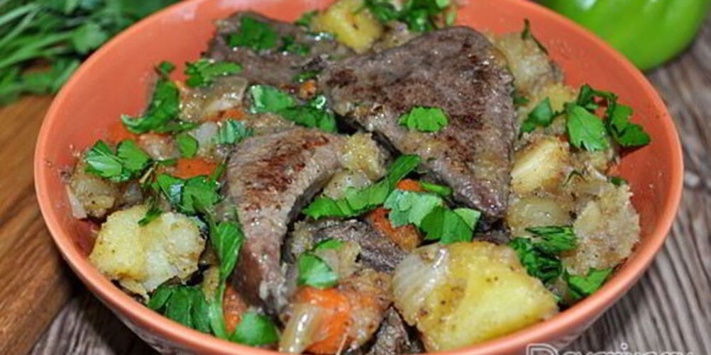 Рецепт жаркого из печени с картофелем