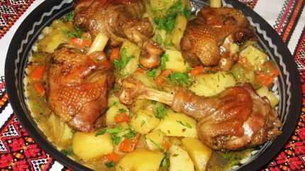 Жаркое из утки в духовке