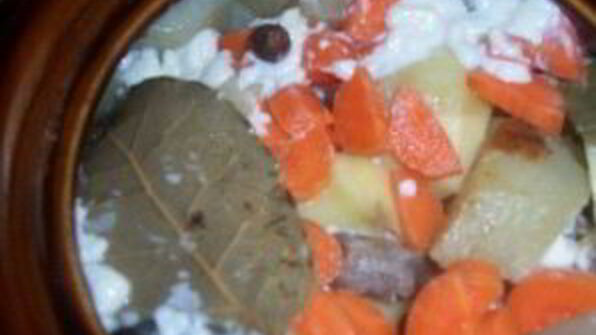 жаркое из желудков куриных