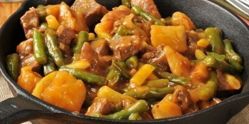 Рецепт жаркого с говядиной и зеленой фасолью