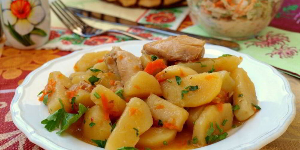 Рецепт жаркого с курицей