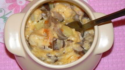 Жаркое с сердечками в сливочном соусе