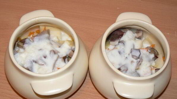 жаркое с сердечками в сливочном соусе