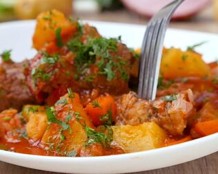 Жаркое с ветчиной