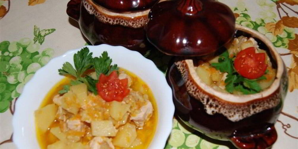 Рецепт жаркого в горшочке с картофелем
