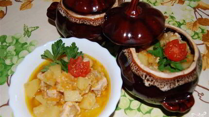 Жаркое в горшочке с картофелем