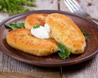 Картофельные зразы с грибной и мясной начинкой