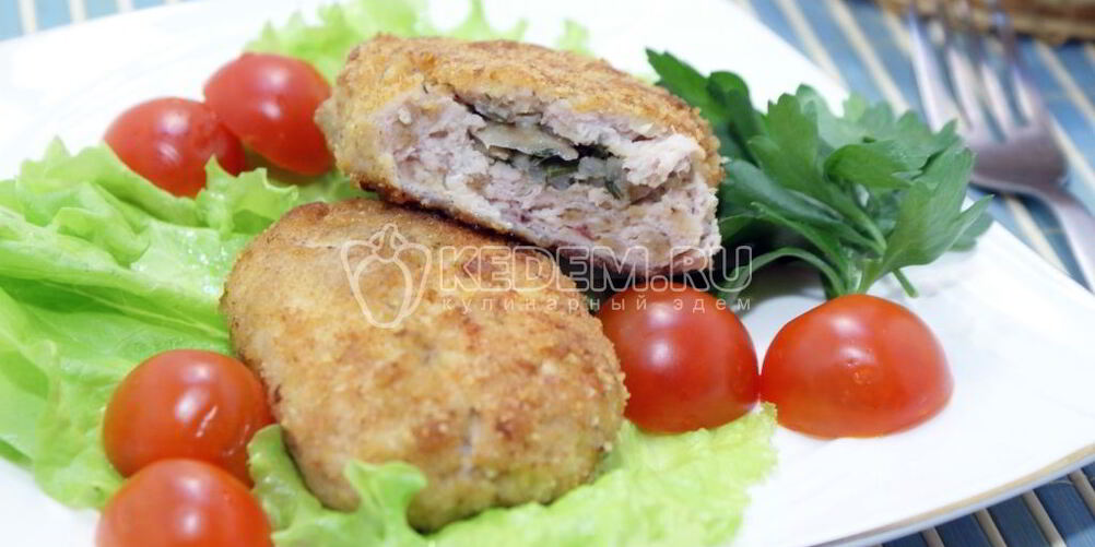 Рецепт куриных зраз с грибами удачные