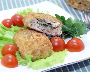 Куриные зразы с грибами Удачные