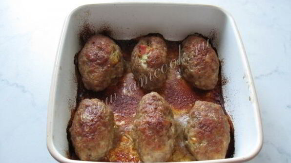 мясные зразы с омлетом