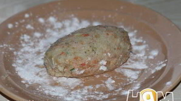 рыбные зразы с грибами и сыром