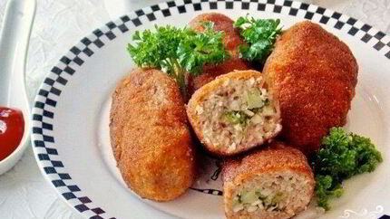 Зразы с фаршем и грибами