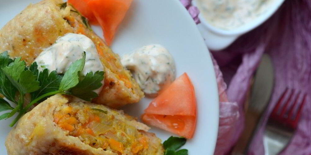 Рецепт зраз с пшеничной кашей и овощами