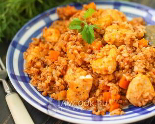 Гречка по-купечески в мультиварке с курицей