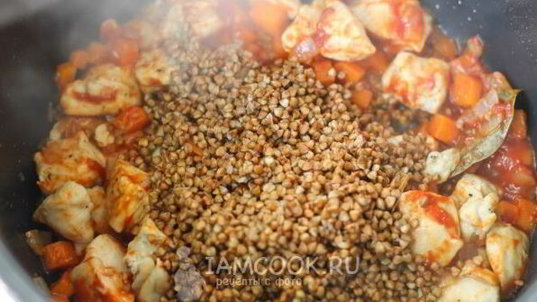 гречка по-купечески в мультиварке с курицей