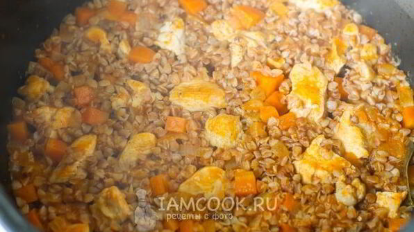 гречка по-купечески в мультиварке с курицей