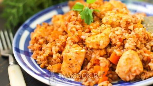 гречка по-купечески в мультиварке с курицей
