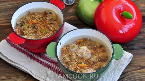 гречка с грибами в горшочке в духовке