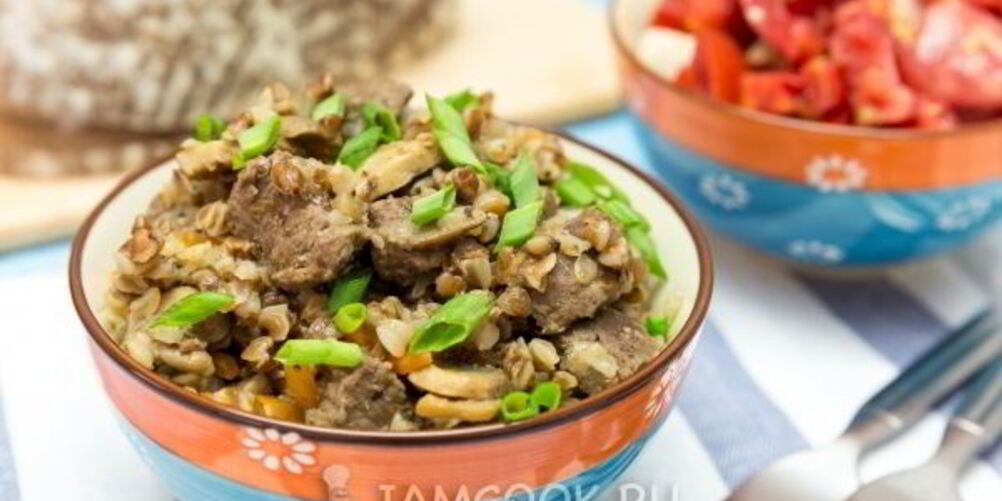 Рецепт гречки с мясом и грибами