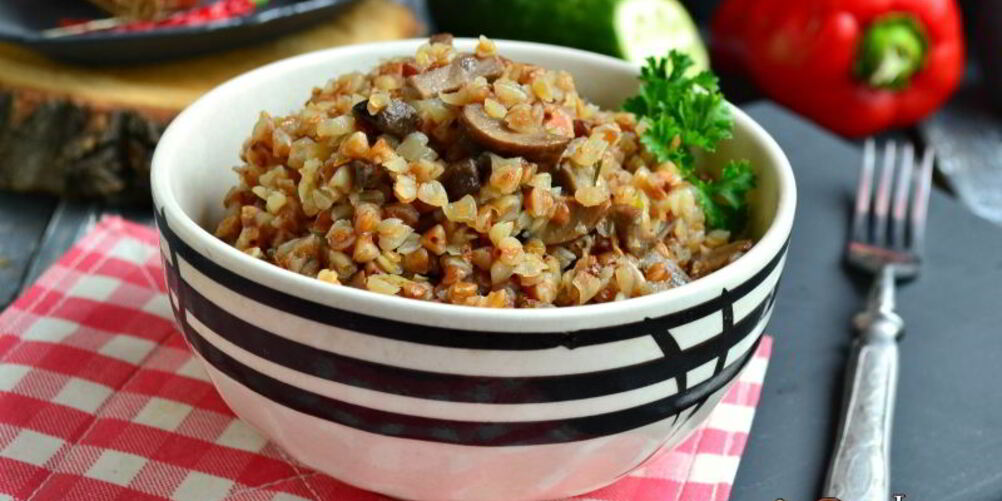 Рецепт гречки с шампиньонами в микроволновке