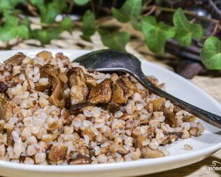 Гречка с шампиньонами