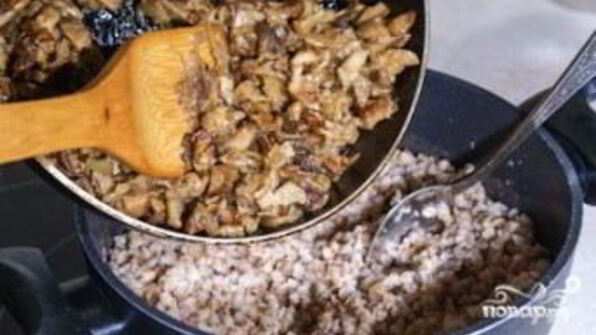 гречка с шампиньонами