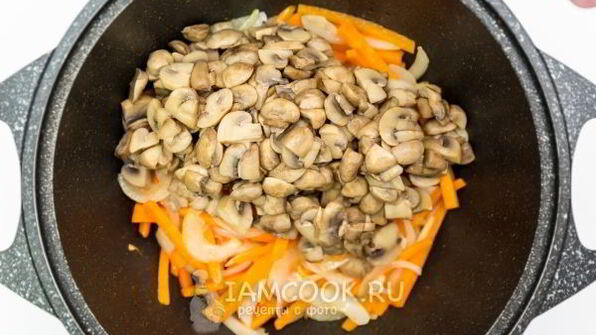 постная гречка с грибами