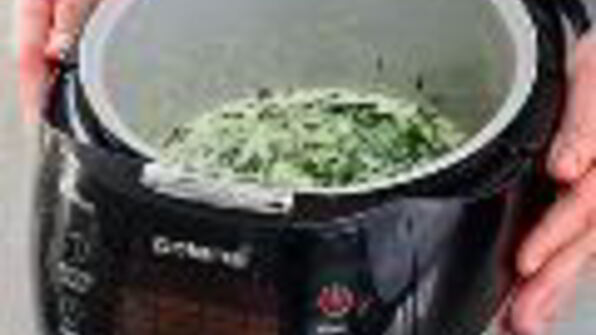 каша из шпината в мультиварке