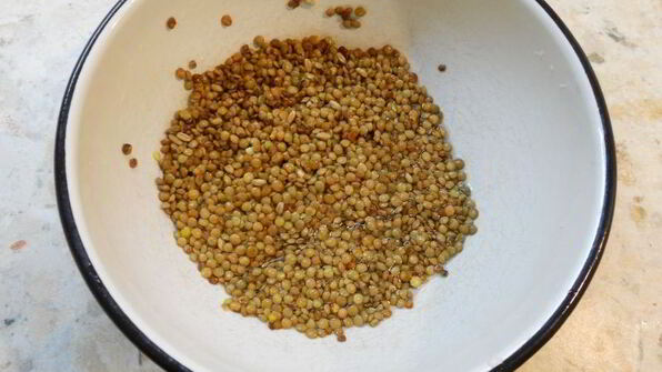 каша из зеленой чечевицы в мультиварке