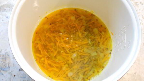 каша из зеленой чечевицы в мультиварке